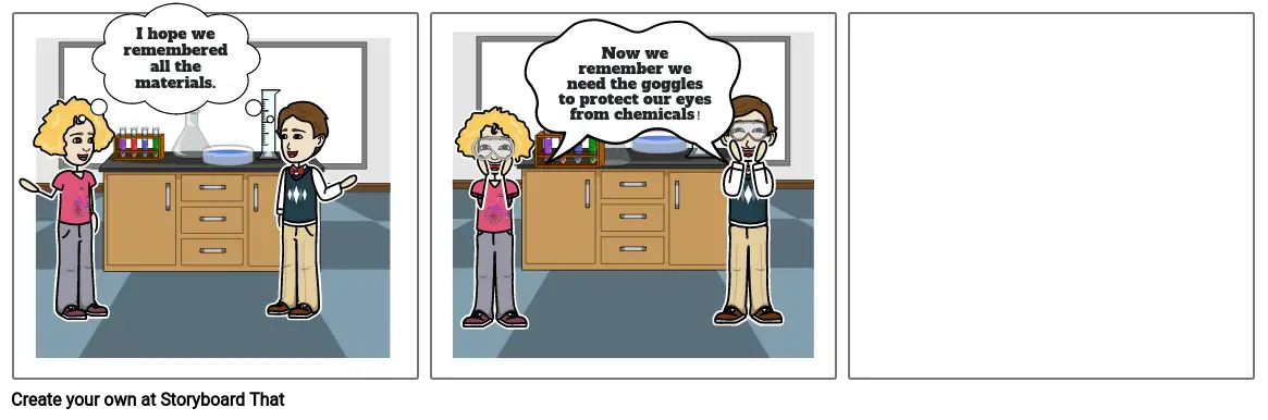 Science Safety Comic Strip