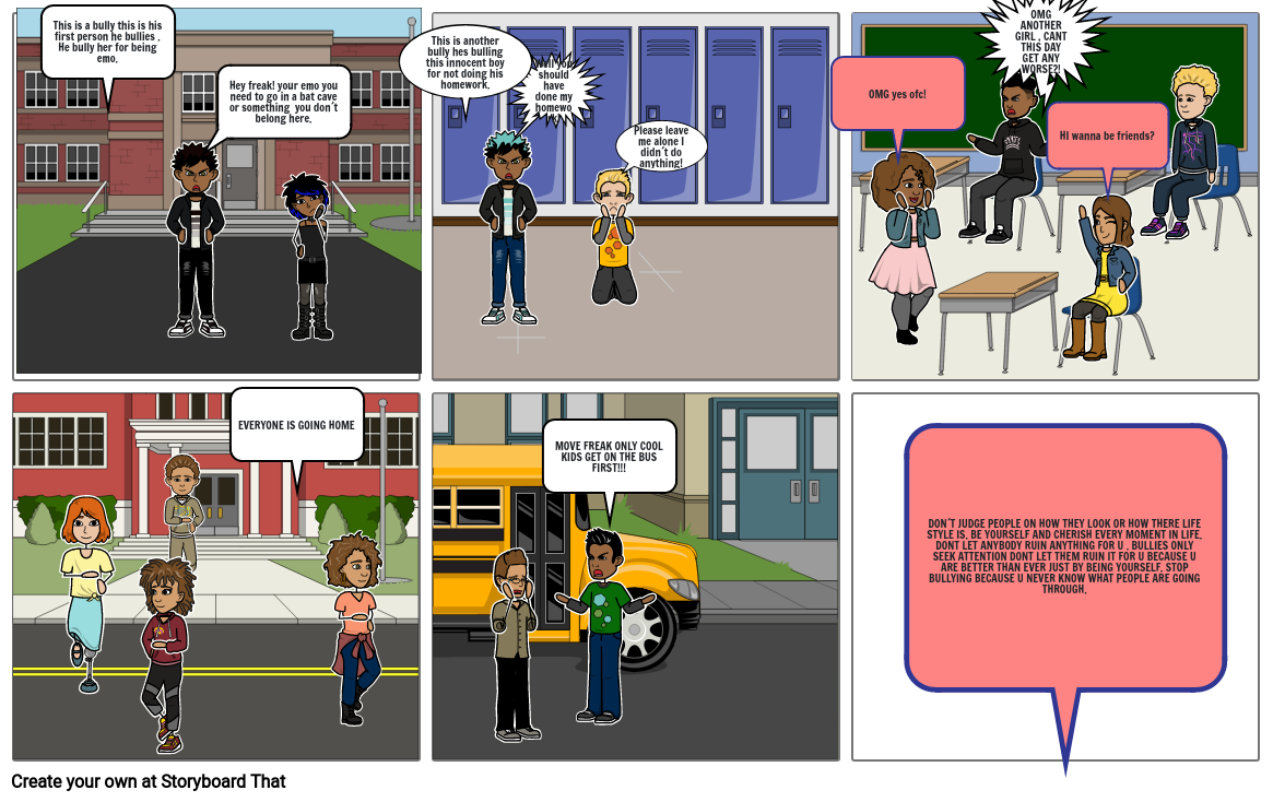 story bullying Storyboard by 0138bb32