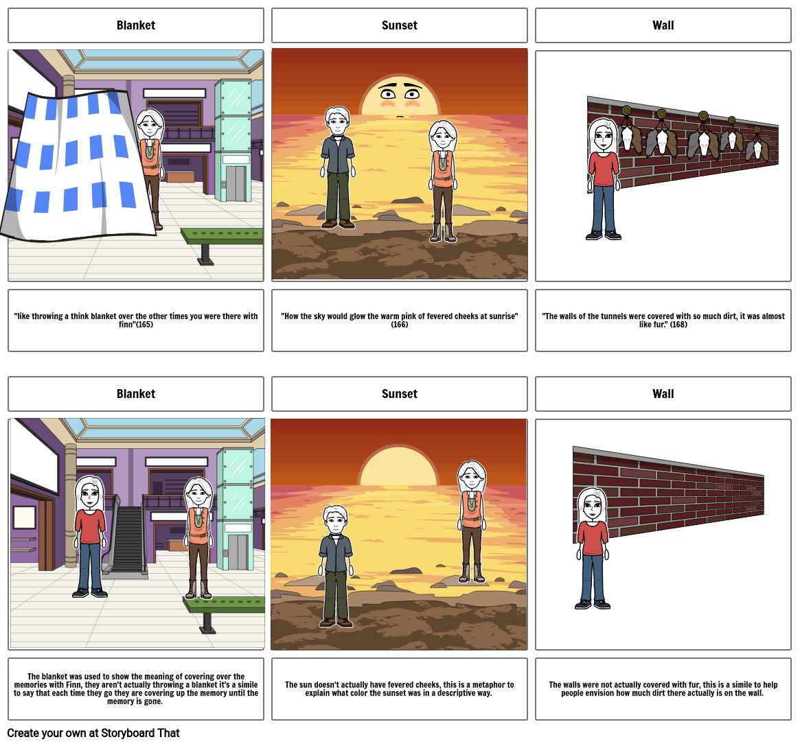 Figurative Language Tell The Wolves Im Home Storyboard 0497