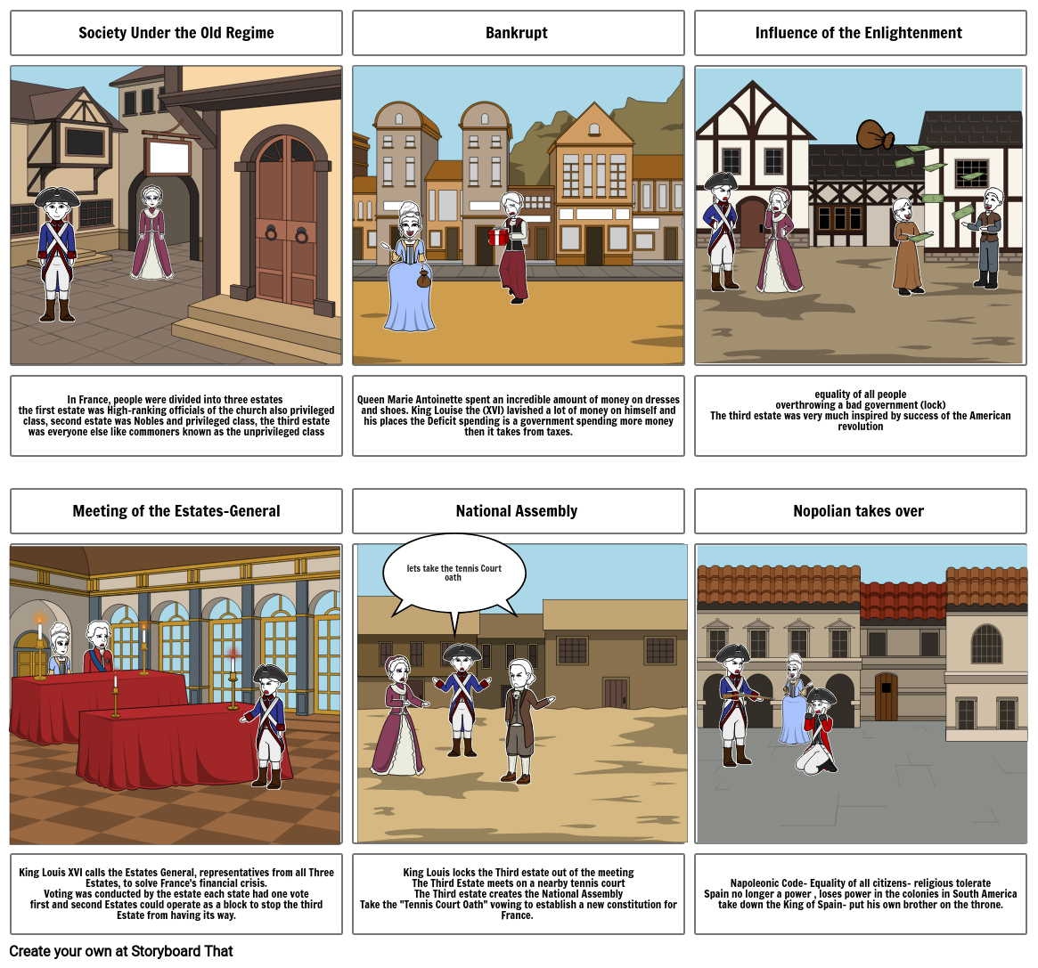 french revolution Storyboard by 019394d1