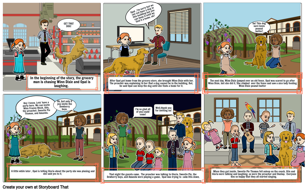 Because of Winn Dixie Storyboard by 01ec6a80