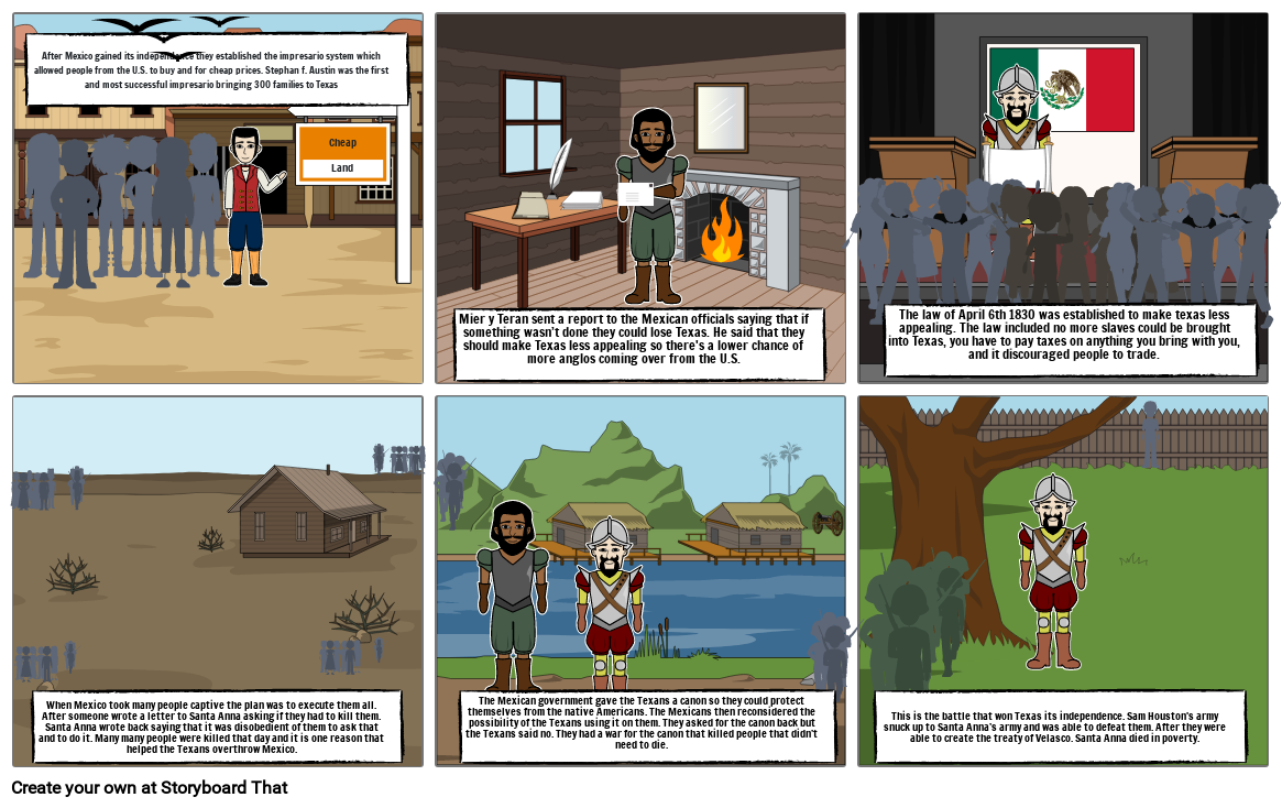 texas revolution Storyboard by 01f71dc9