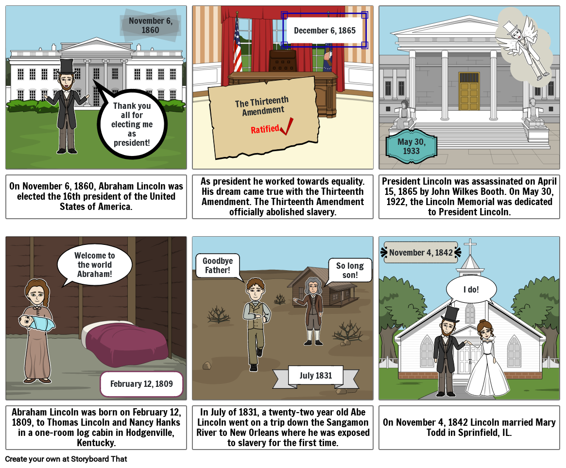 Abraham Lincoln Storyboard by 02077578