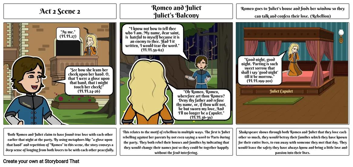 Romeo and Juliet Storyborad Project