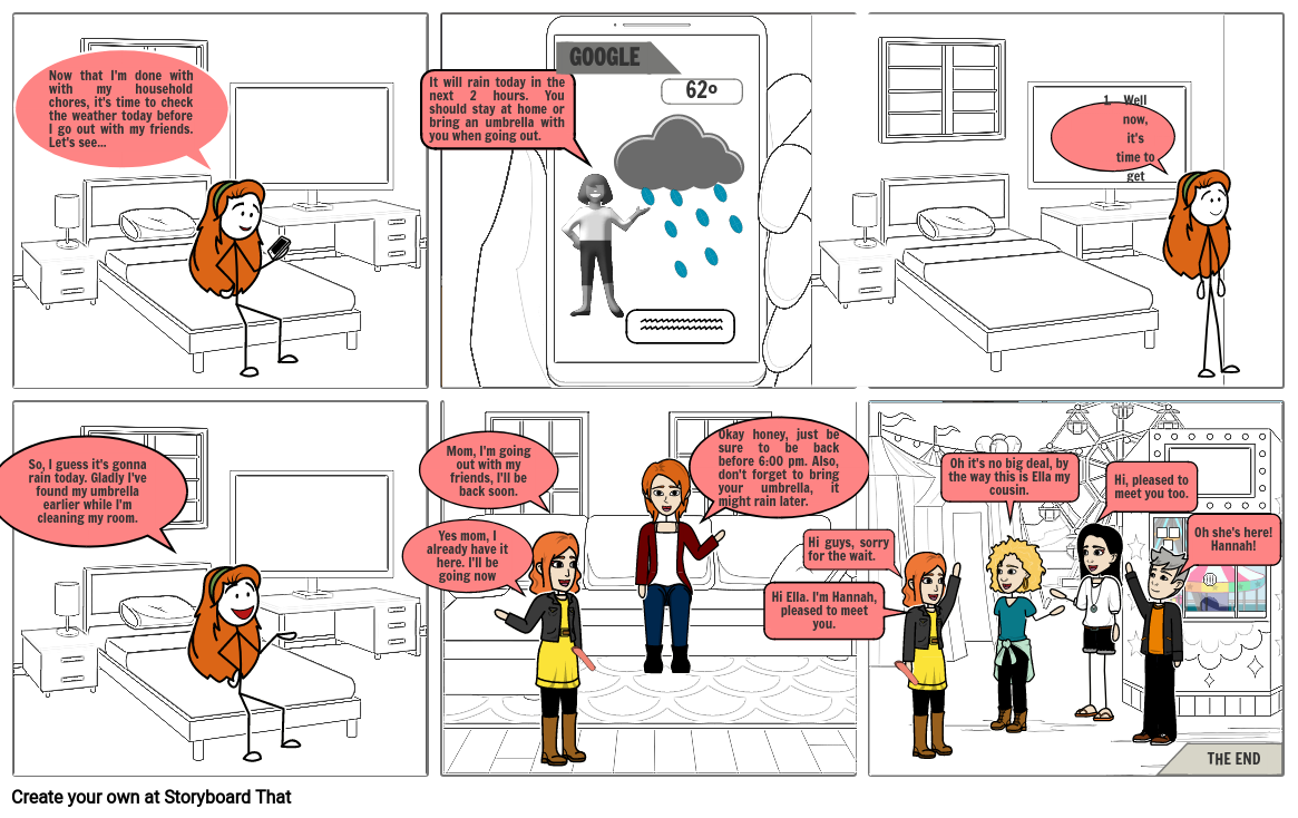 Create A Comic Strip That Shows The Activitieshabits That You Practice To 5372