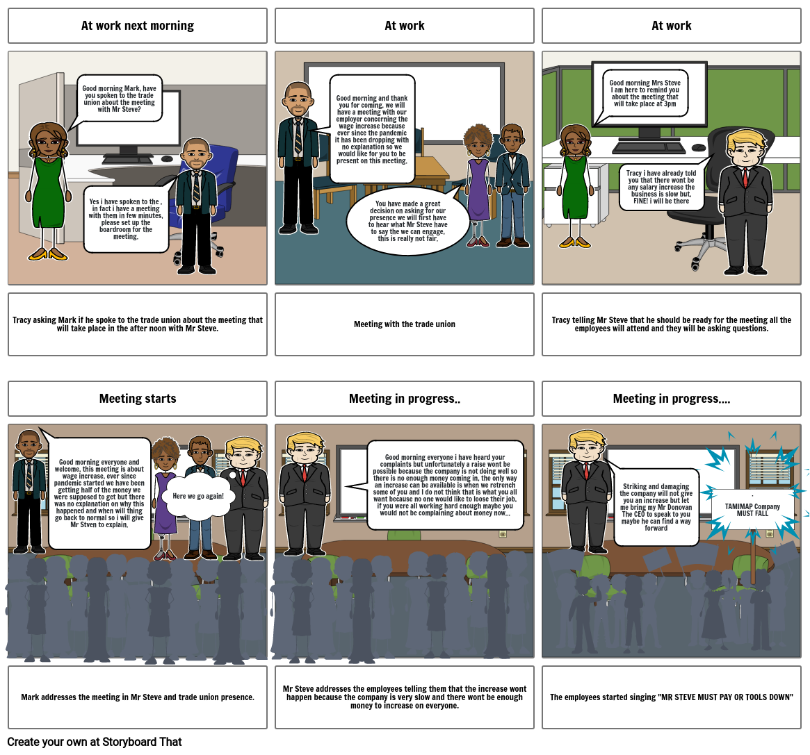 Deadlock In Wage Negotiations Storyboard Por 0310d068