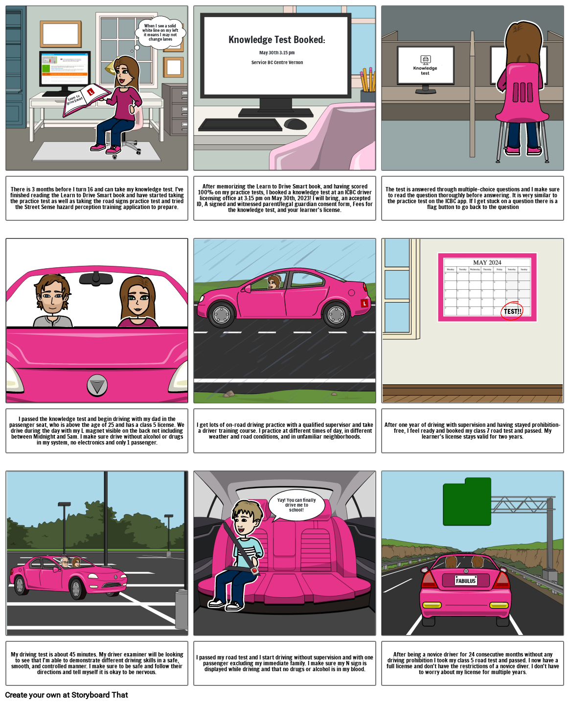 Drivers License Storyboard por 28d7d8b0