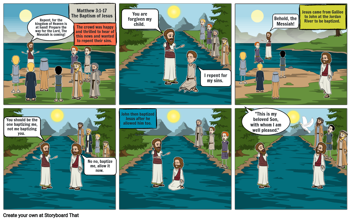 The Baptism of Jesus Storyboard by 03c9d3dd