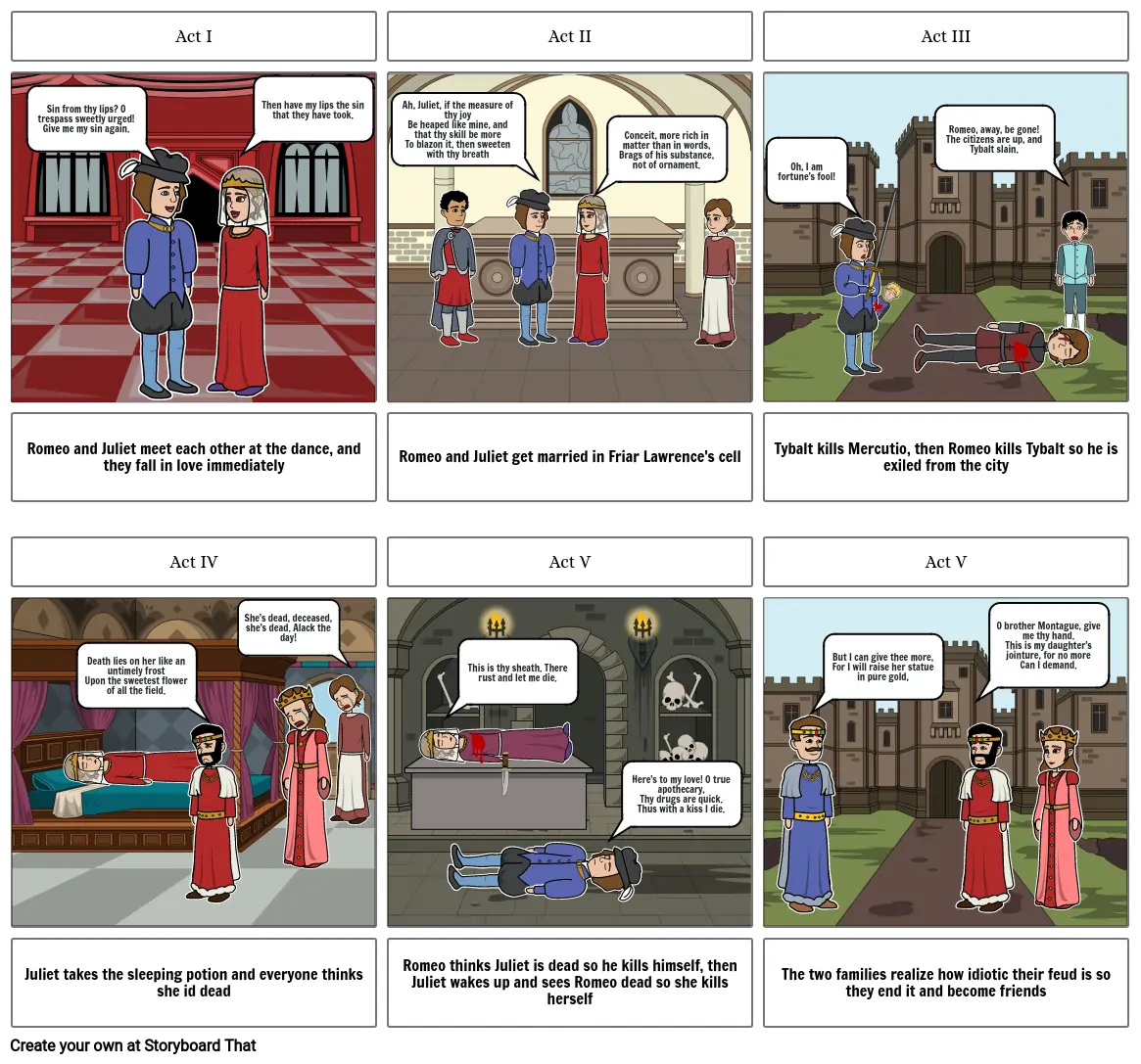 Romeo Juliet Storyboard Storyboard By 04a74094 Romeo Juliet Storyboard Storyboard By 04a74094