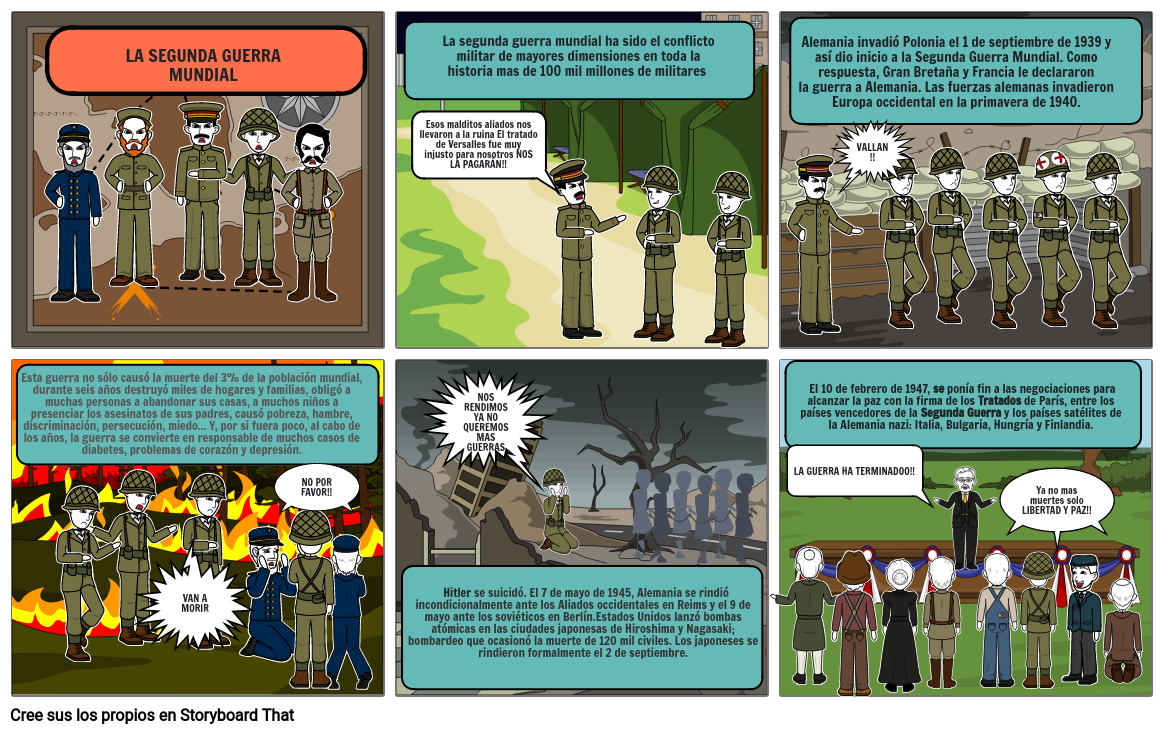 La Segunda Guerra Mundial Storyboard By 04cac2d9 7212