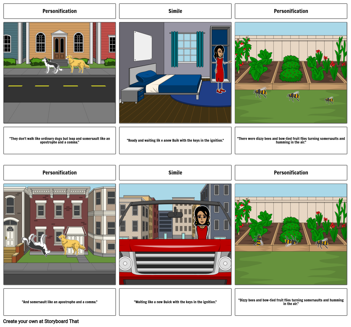 Figurative Language Examples Template Storyboard 7140