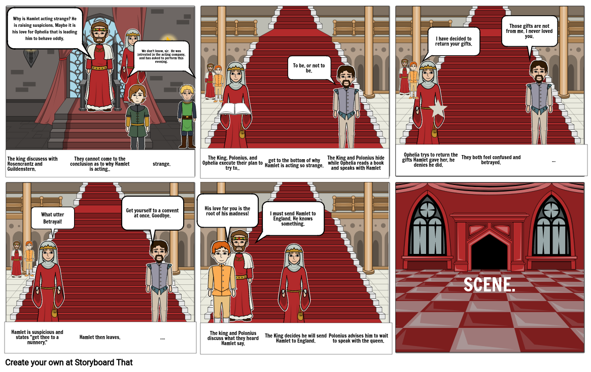 Hamlet scene Storyboard by 053645e5