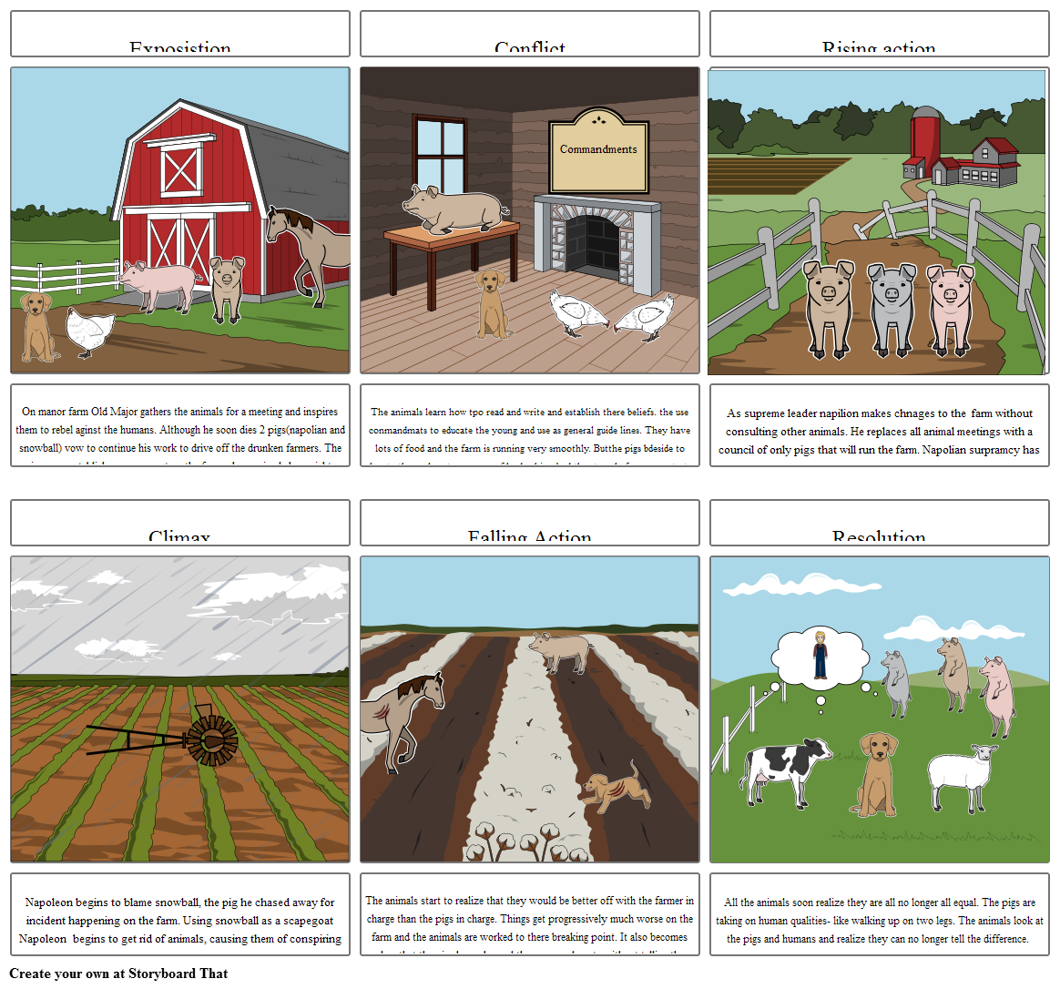 Animal Farm Storyboard by 05868176