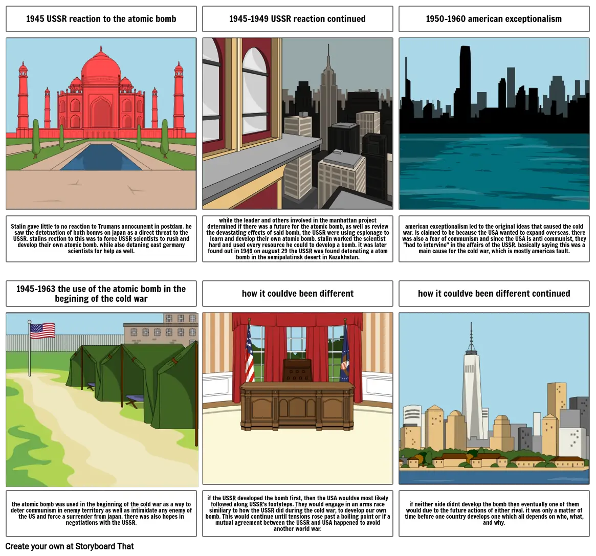 atomic bomb story board