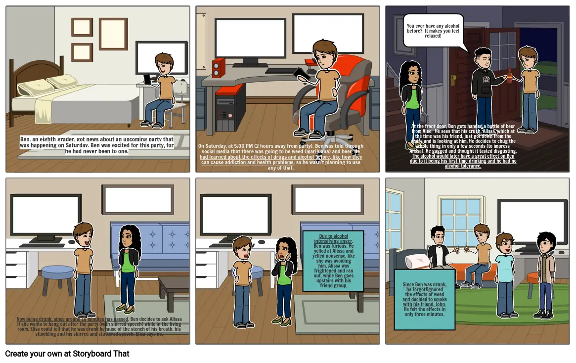 Drug Awareness Project Comic Strip - Part One