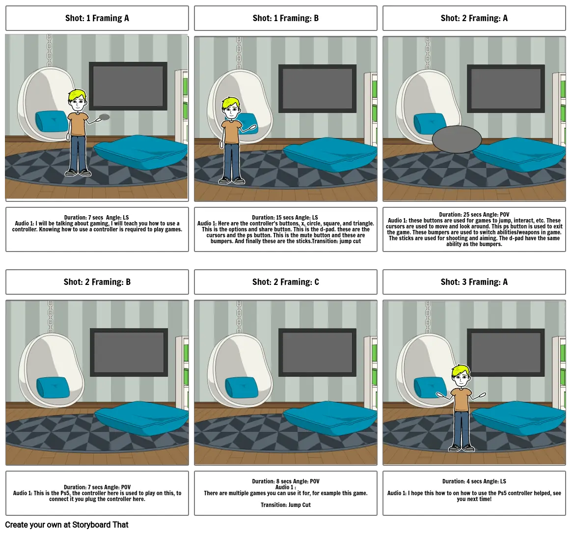 PS5 Storyboard