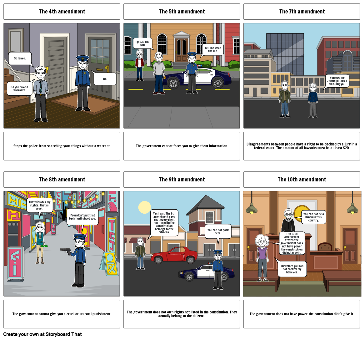 6 Amendments Storyboard By 0637773