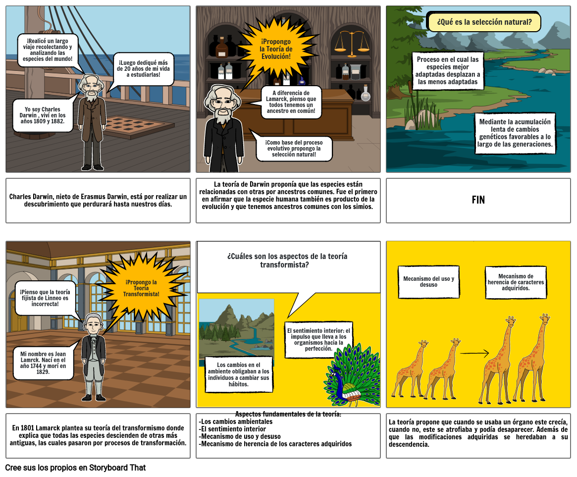 La Evolución Aportaciones Y Teorías Storyboard