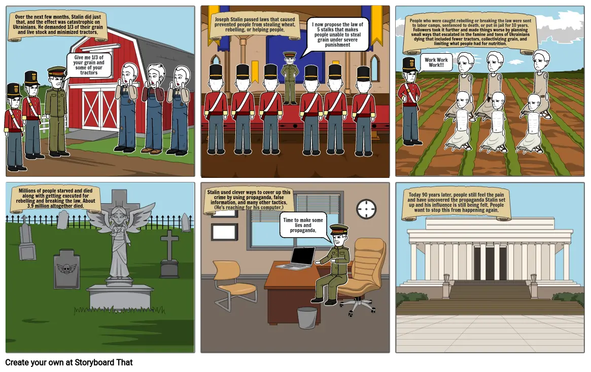 Genocide research project, part 2, graphic novel: next 6 slides by Peter Goble