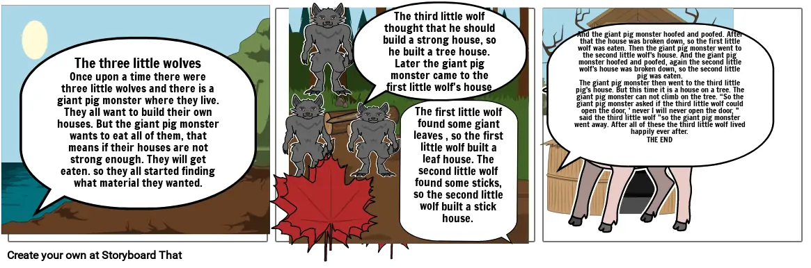 the three little wolves