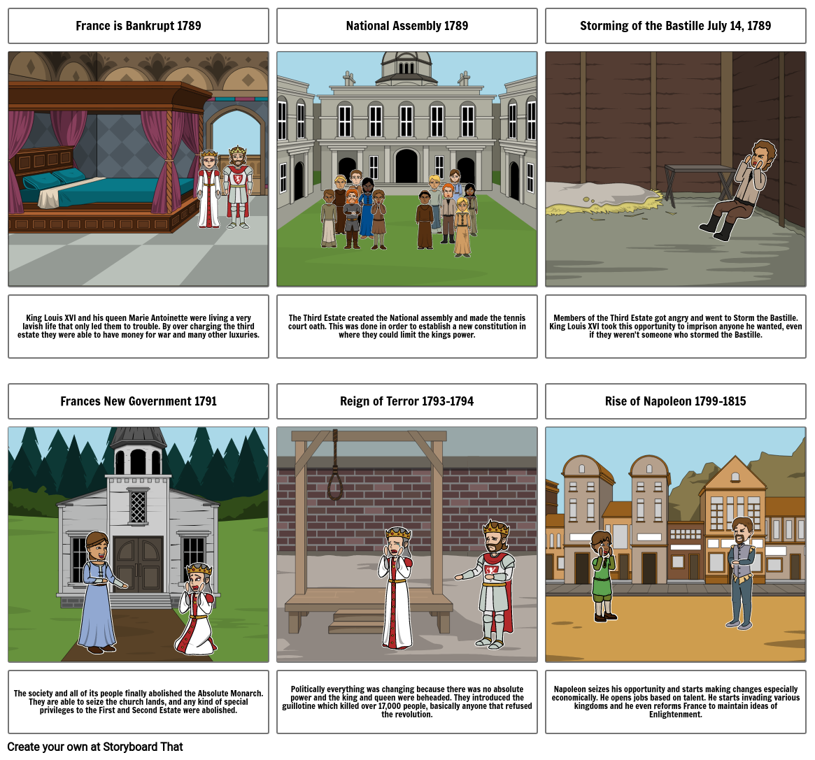 The French Revolution Storyboard By 07f9cd42