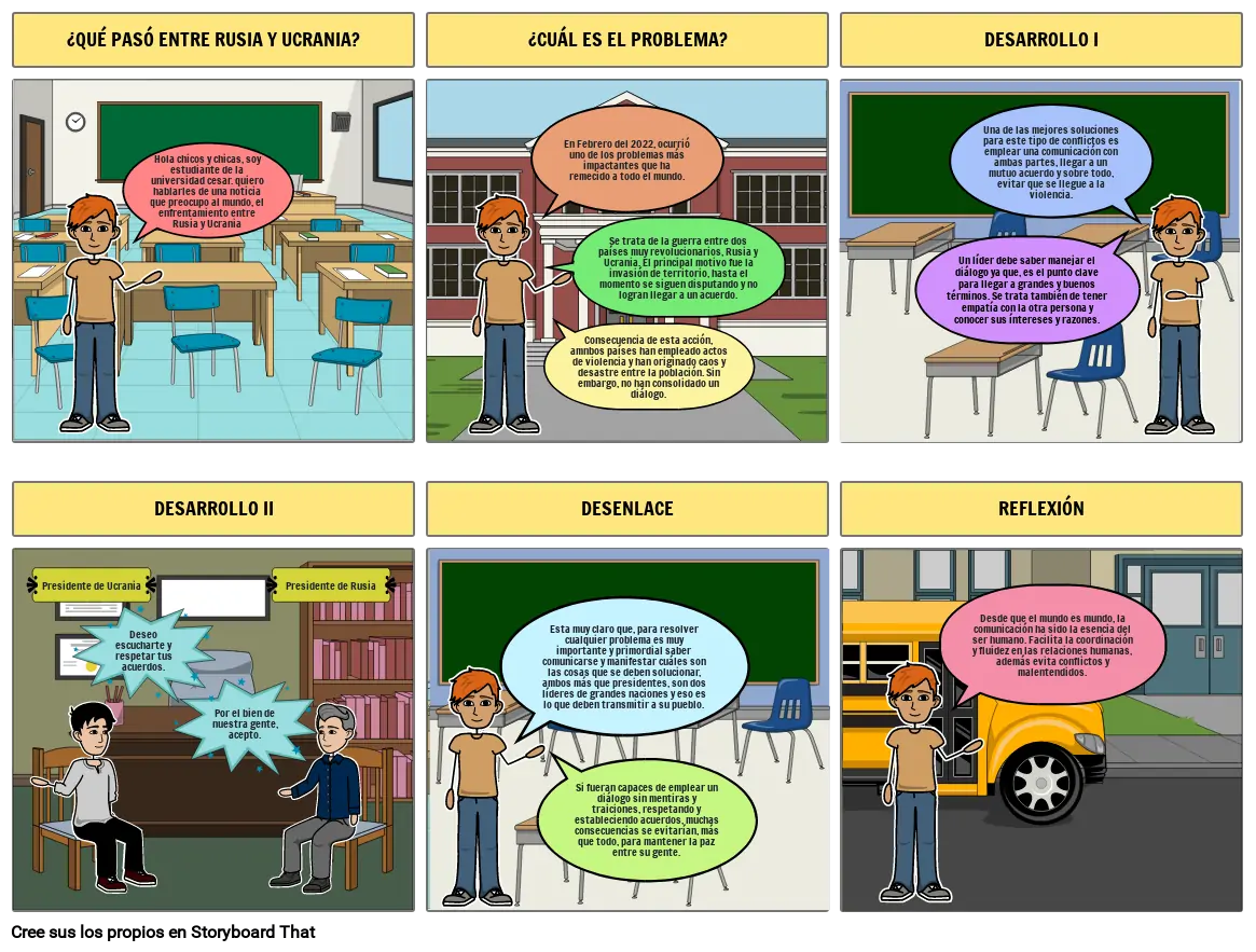 tutoria VI, STORYBOARD