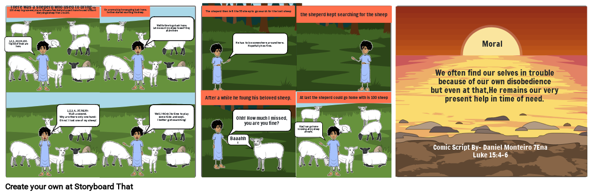 The Parable of The Lost Sheep(Luke 15:4-6)