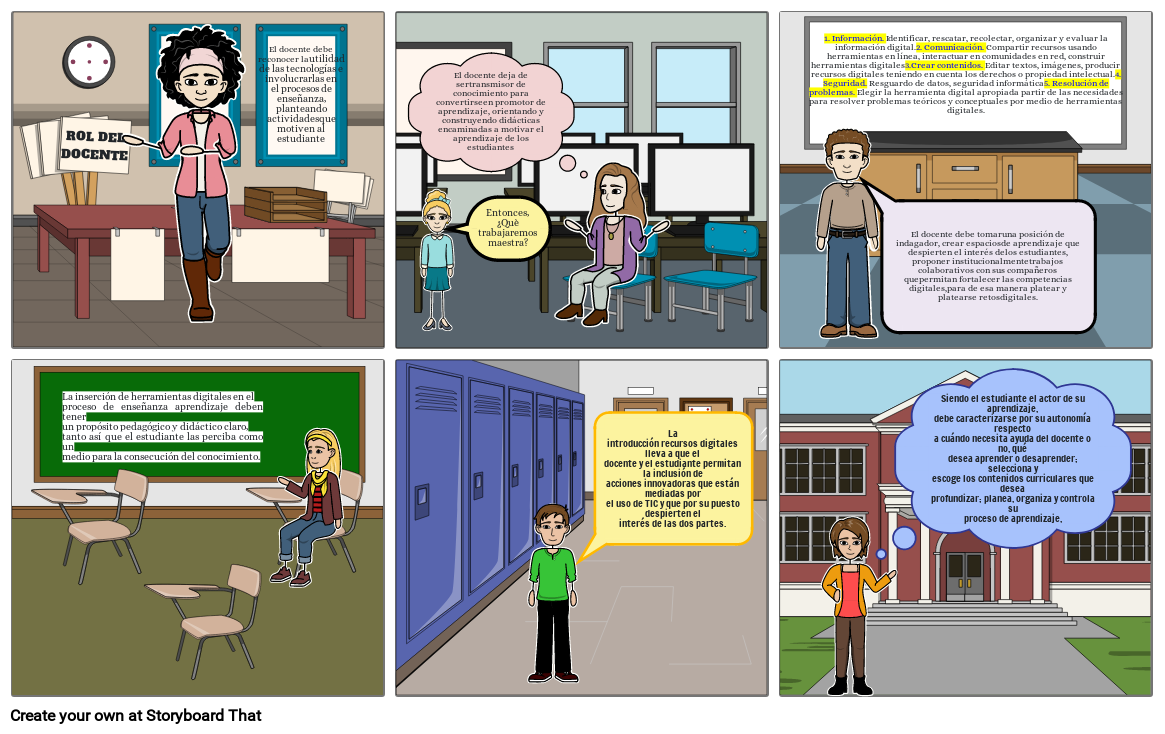 ROL DEL DOCENTE Storyboard By 081e0633