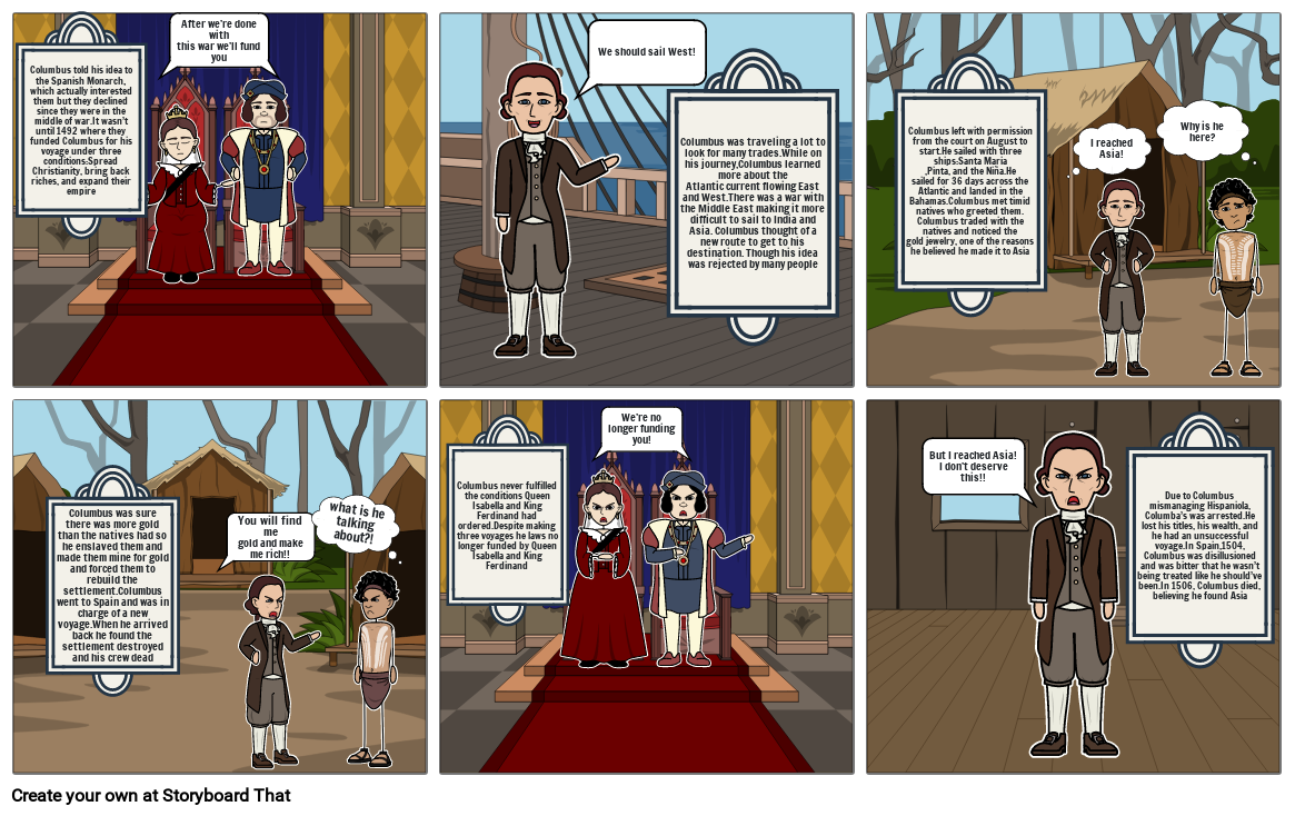 Christopher Columbus Storyboard by 08b4d6fc
