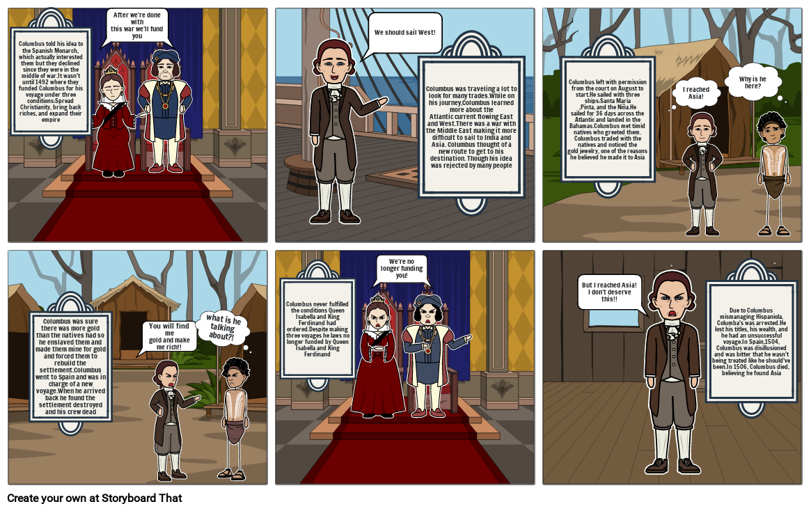 Christopher Columbus Storyboard By 08b4d6fc Christopher Columbus Storyboard By 08b4d6fc