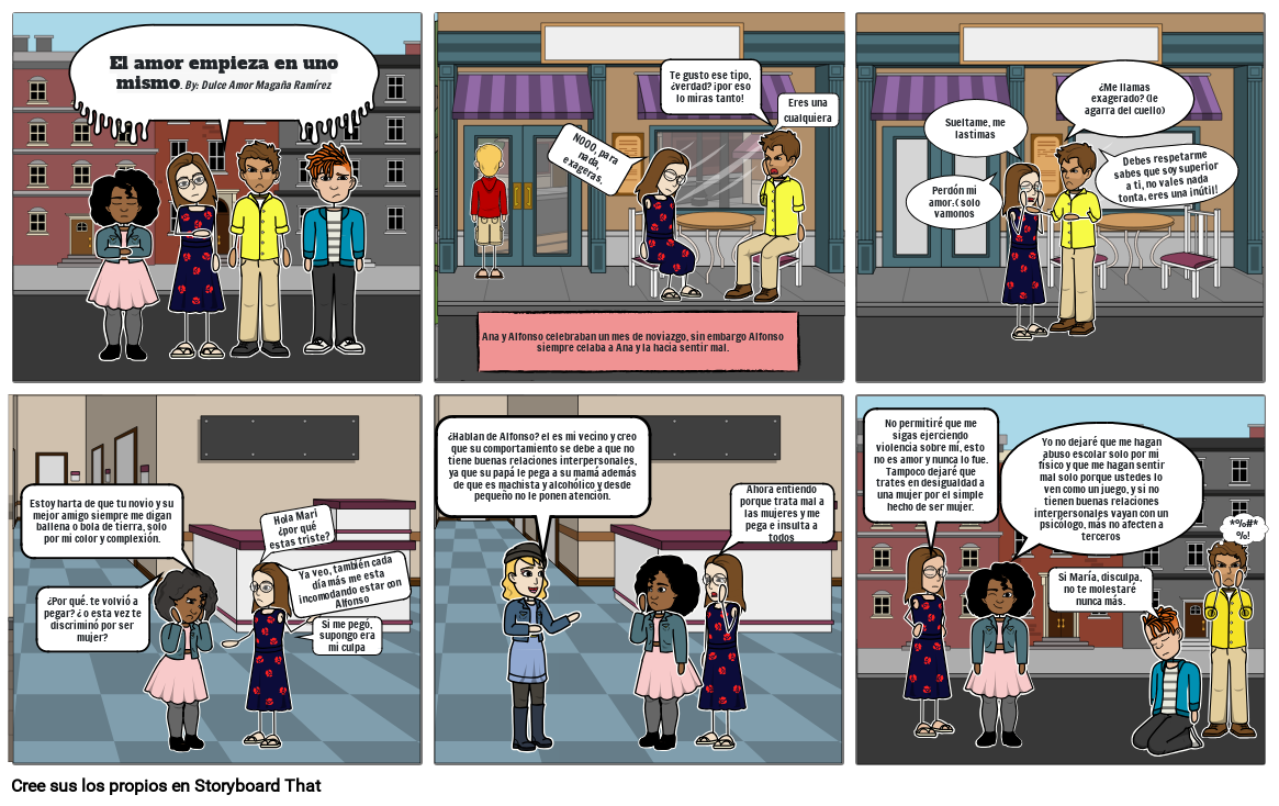 EL AMOR NO TIENE PORQUE DOLER Storyboard por 08e10cfb
