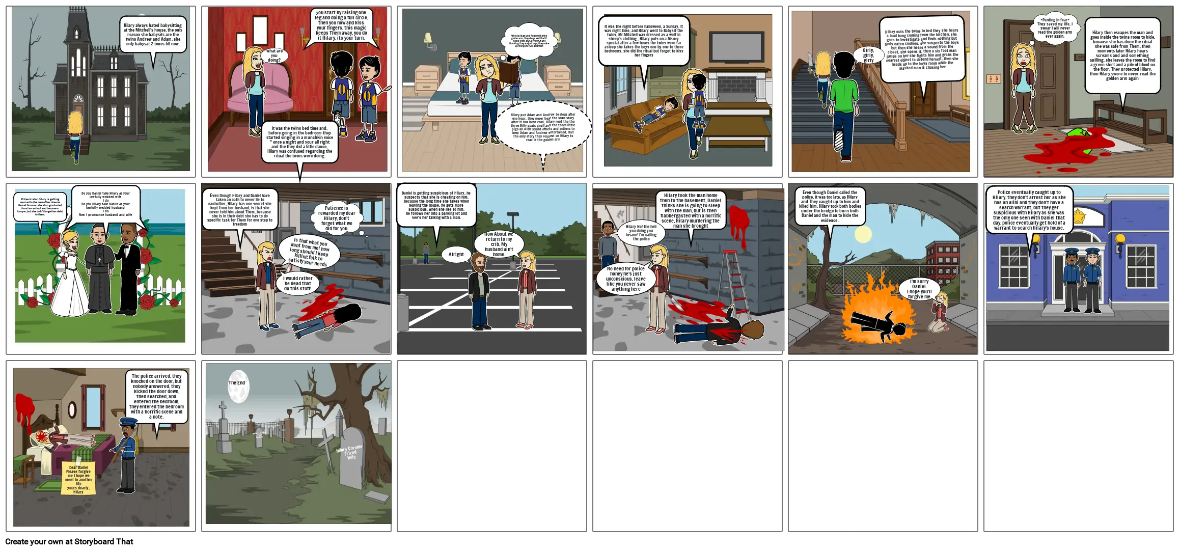 The babysitter Storyboard por 08ed6c29