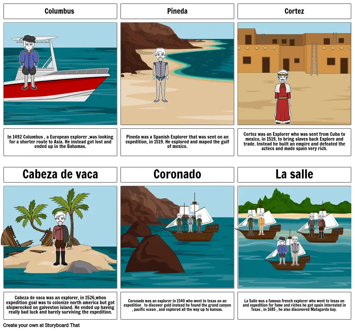 A spanish mission storyboard