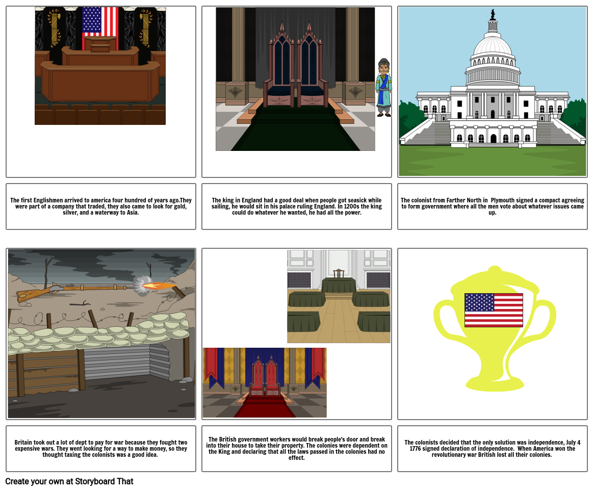 Aby Ortiz road to America Revolution Storyboard.