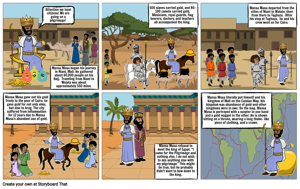 Mansa Musa Hajj Project Storyboard by 09278118