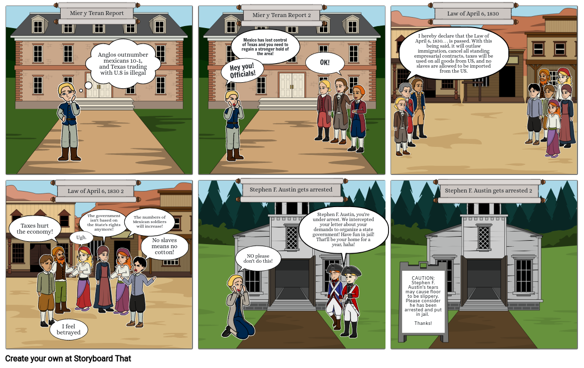 Causes of Texas Revolution Storyboard par 0940dc15