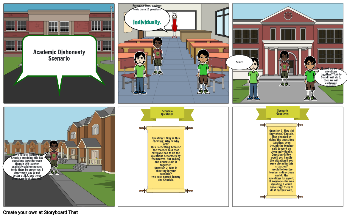 Academic Dishonesty Storyboard