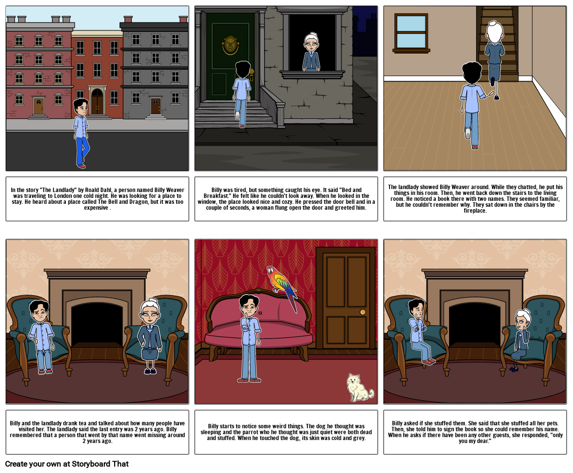 The Landlady Storyboard por 0a2d363a