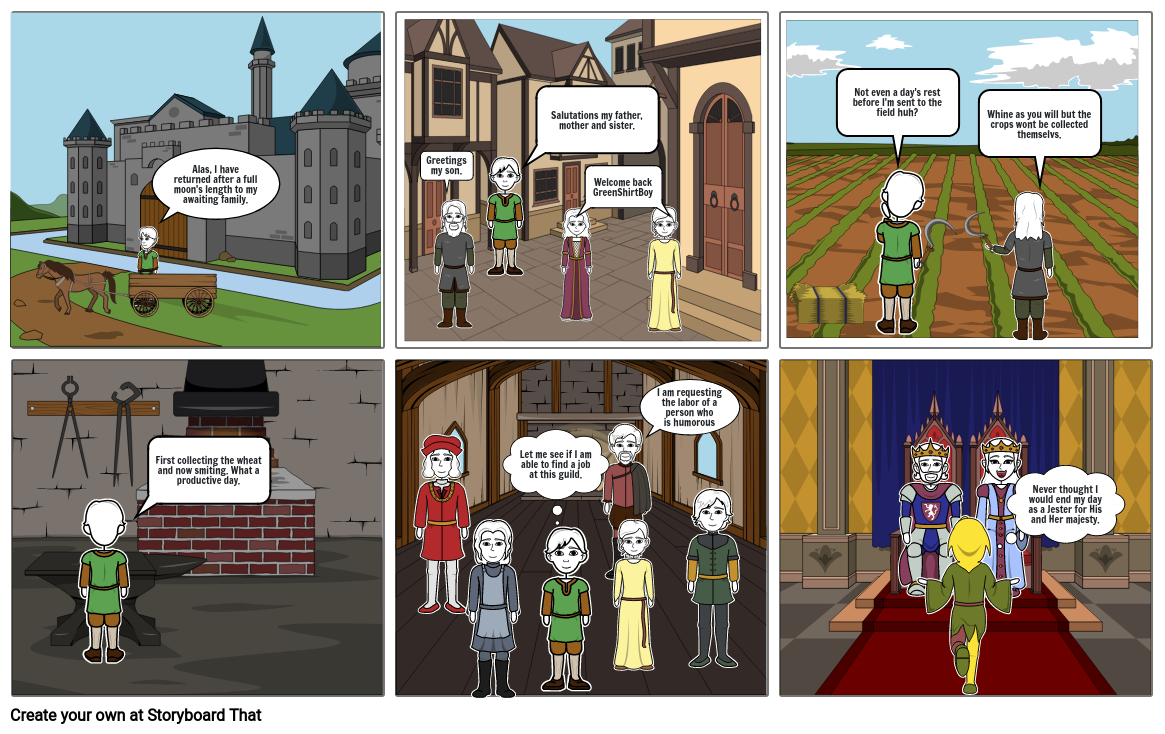 A Day In a Medieval Town Storyboard by 0a662410