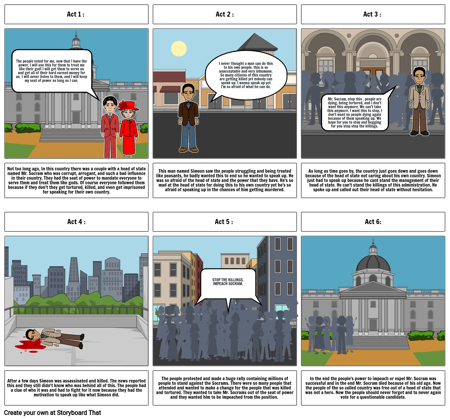 TRAGIC PLOT STORYBOARD