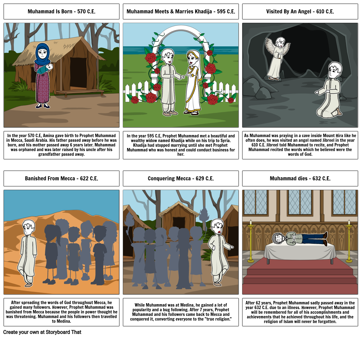 Prophet Muhammad :) Storyboard by 0a8e012d