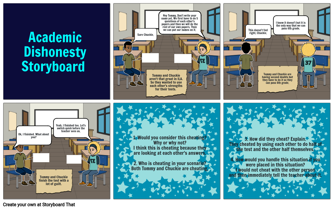 Academic Dishonesty Storyboard