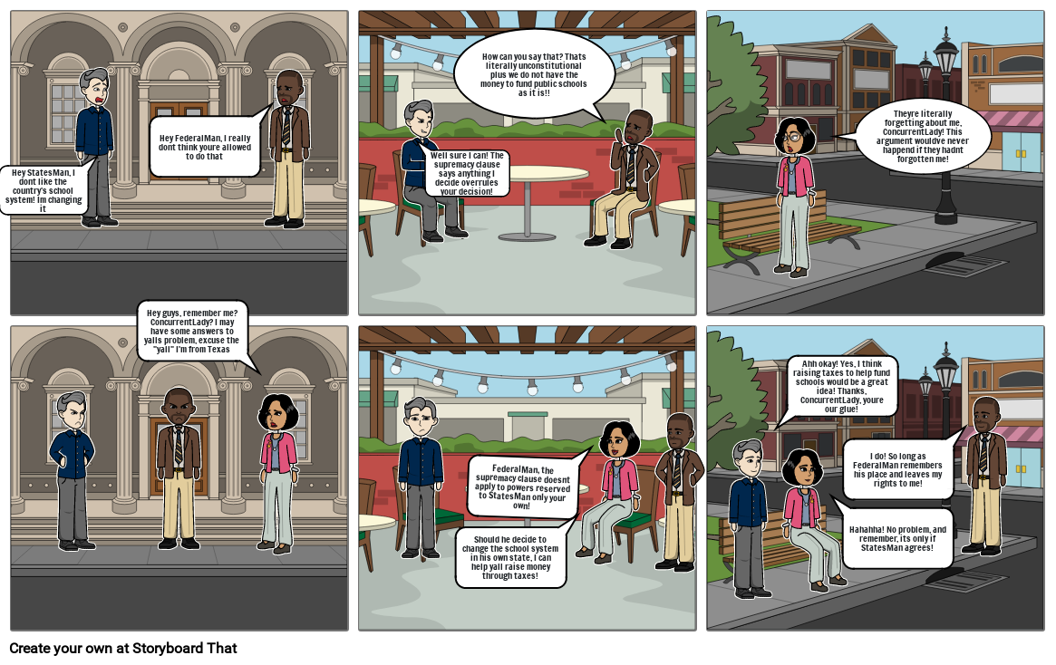 Federalism Comic Strip Storyboard By 0b06f225