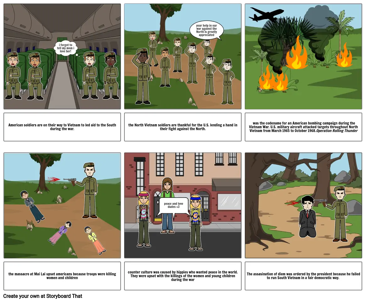 Vietnam War Comic Strip