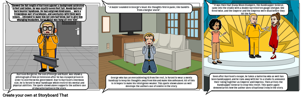 Harrison Bergeron Storyboard by 0b3102db