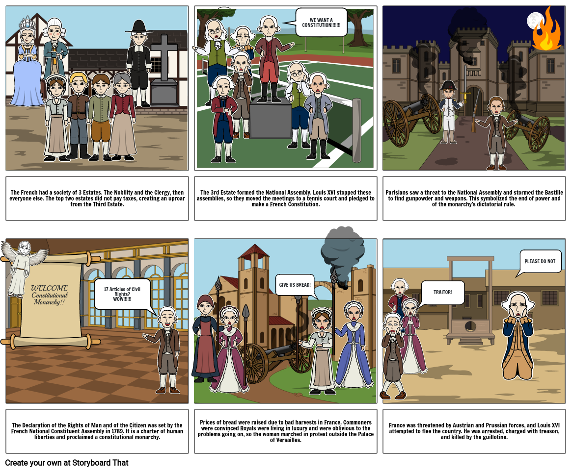 French Revolution - Rachael Reynolds Storyboard