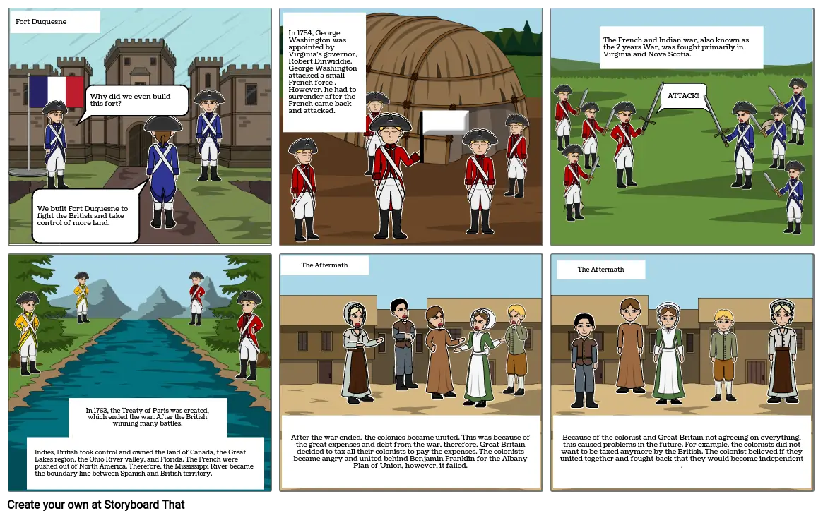 French and Indian war Story Board