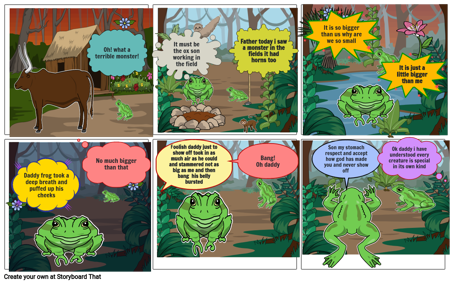 The frog who's belly burst