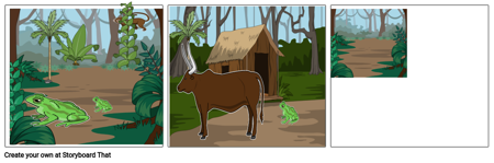 The frog who's belly burst