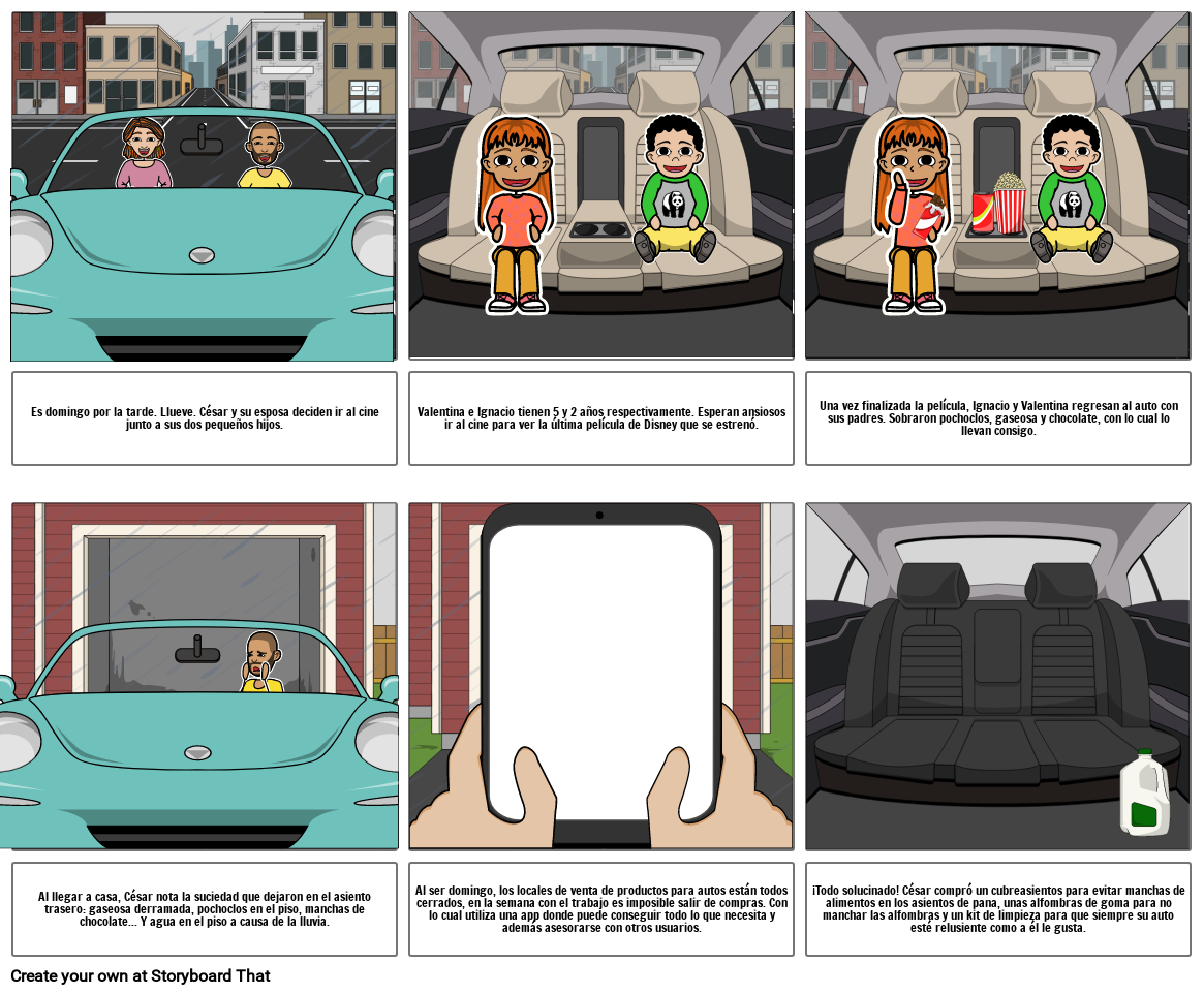 storyboard locos x el auto